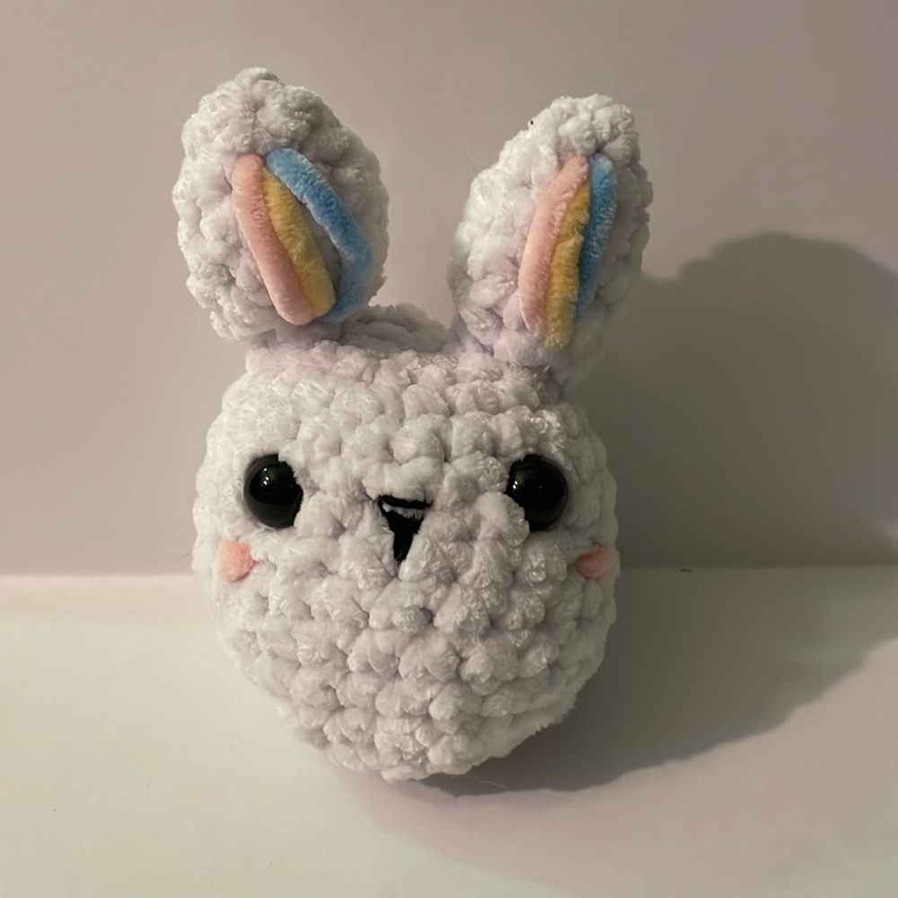 Crochet white bunny